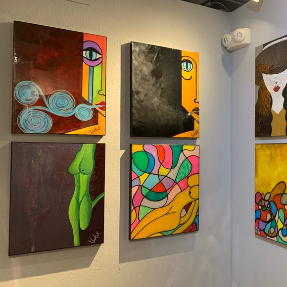 Rainbow soul mixed media on canvas - Picture 2 of 3